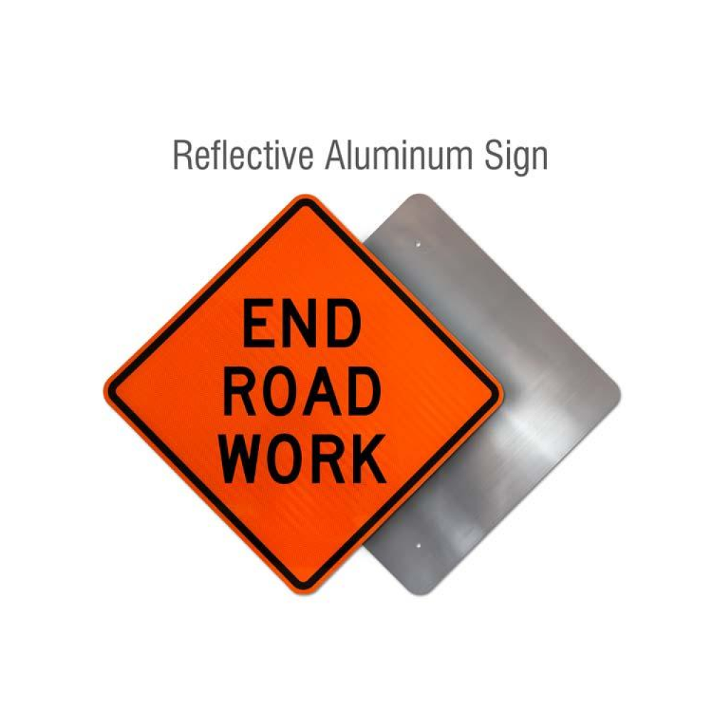 End Road Work Rigid Sign