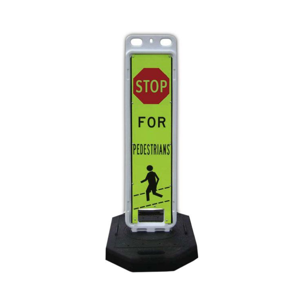 Stop For Pedestrians In-Street Crossing Sign