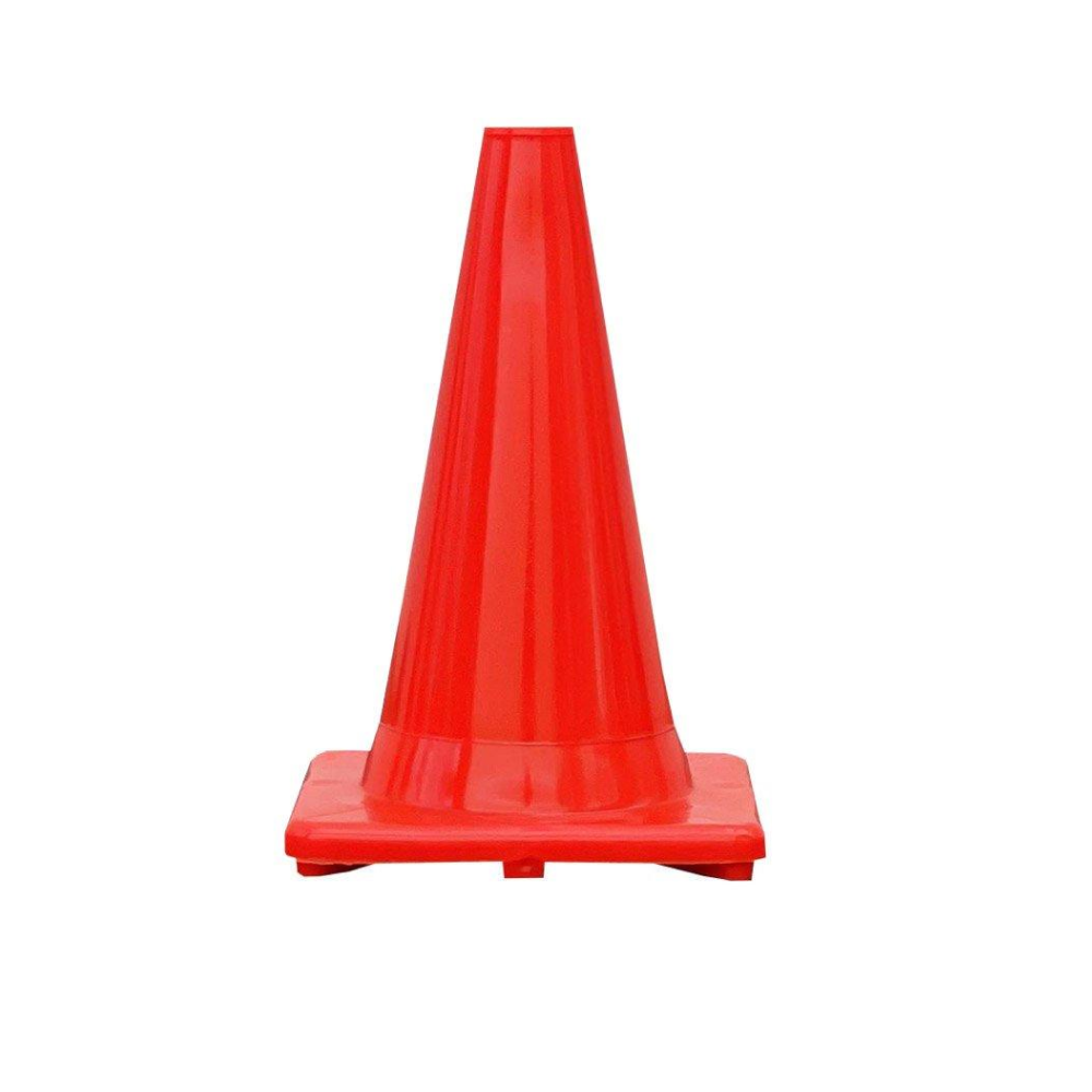 12" Orange Traffic Cone, 1.5 lb Black Base, w/4" Reflective Collar