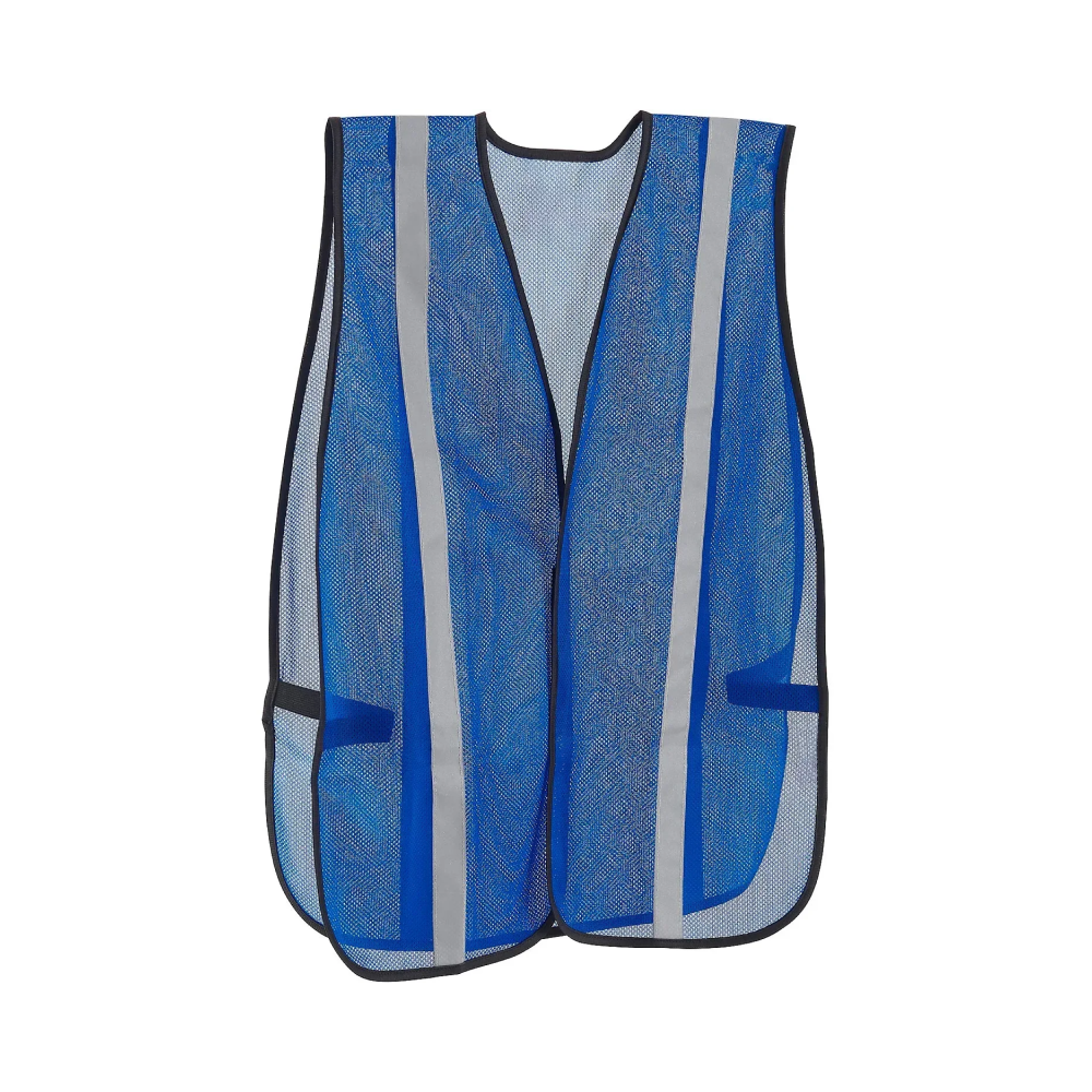 Hi-Vis Safety Vest, 1" Reflective Strips, Mesh