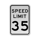 Speed Limit 35 MPH Sign