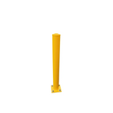 Yellow Steel Bollard with Square Base