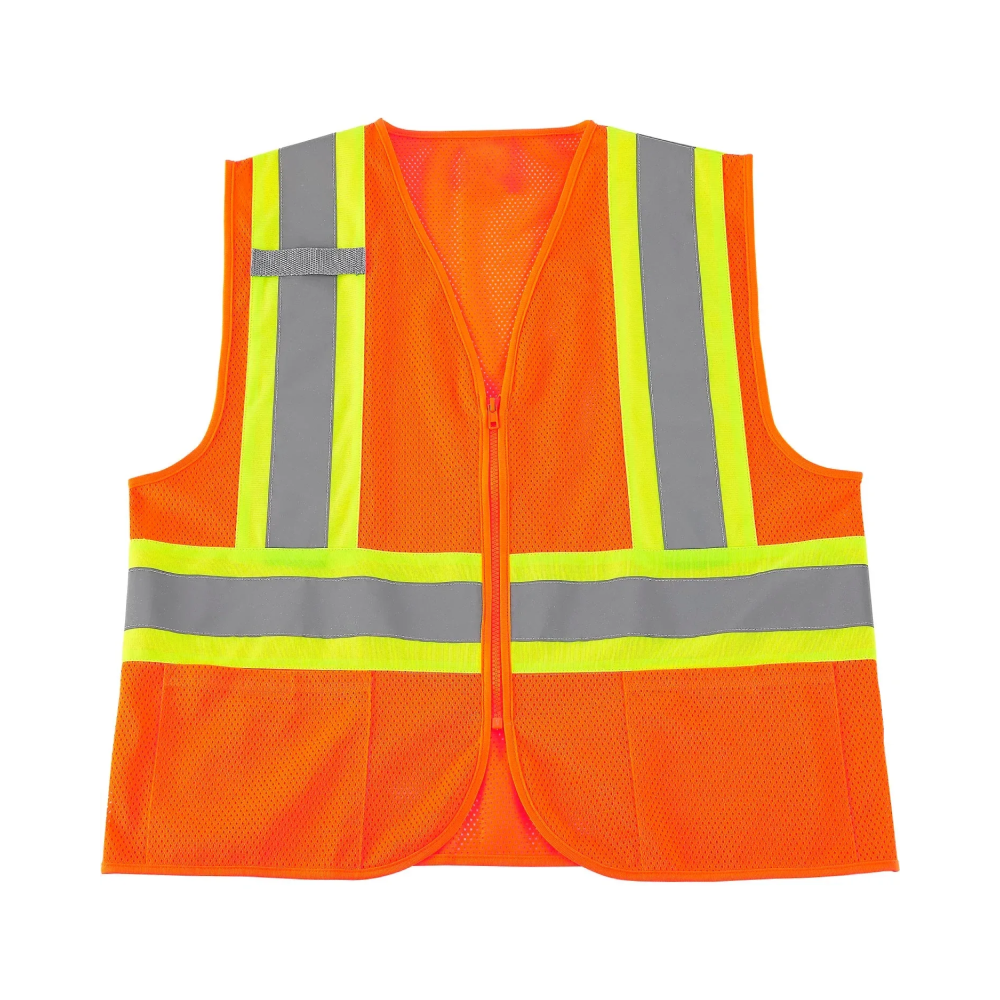 Class 2 Hi-Vis Safety Vest, 2 Pockets, Two-Tone, Mesh