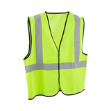 Class 2 Hi-Vis Safety Vest, Solid Polyester, Lime