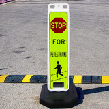 Stop For Pedestrians In-Street Crossing Sign