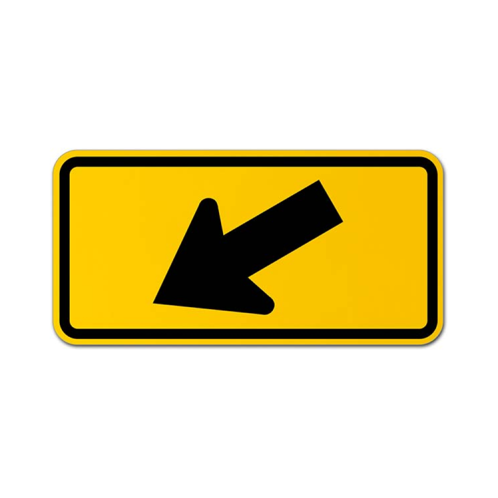 Diagonal Arrow Left Sign