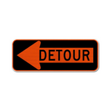 Detour Left Arrow Sign
