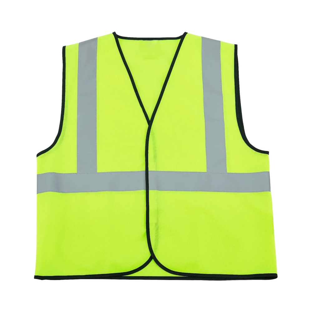 Class 2 Hi-Vis Safety Vest, Solid Polyester, Lime