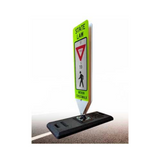 Yield To Pedestrians In-Street Sign with Portable Base
