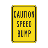 Caution Speed Bump Sign