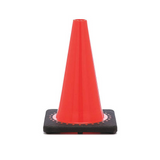 12" Orange Traffic Cone, 1.5 lb Black Base, w/4" Reflective Collar