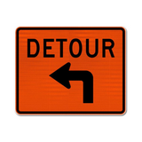Detour Left Turn Sign