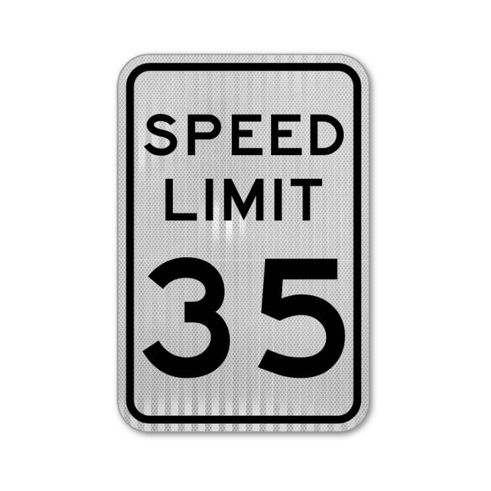 Speed Limit 35 MPH Sign