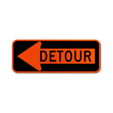 Detour Left Arrow Sign