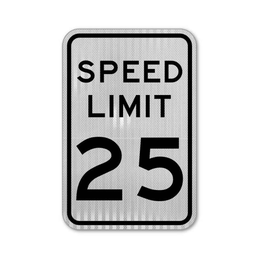 Speed Limit 25 MPH Sign
