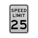 Speed Limit 25 MPH Sign