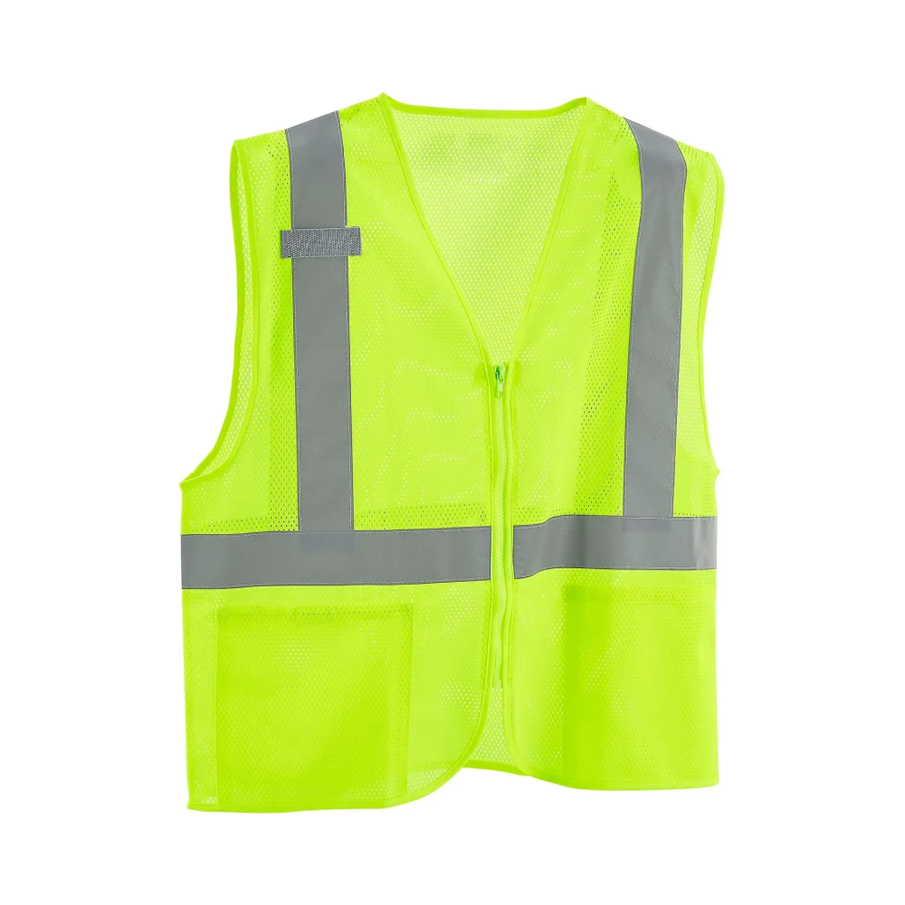 Class 2 Hi-Vis Safety Vest, 2 Pockets, Mesh