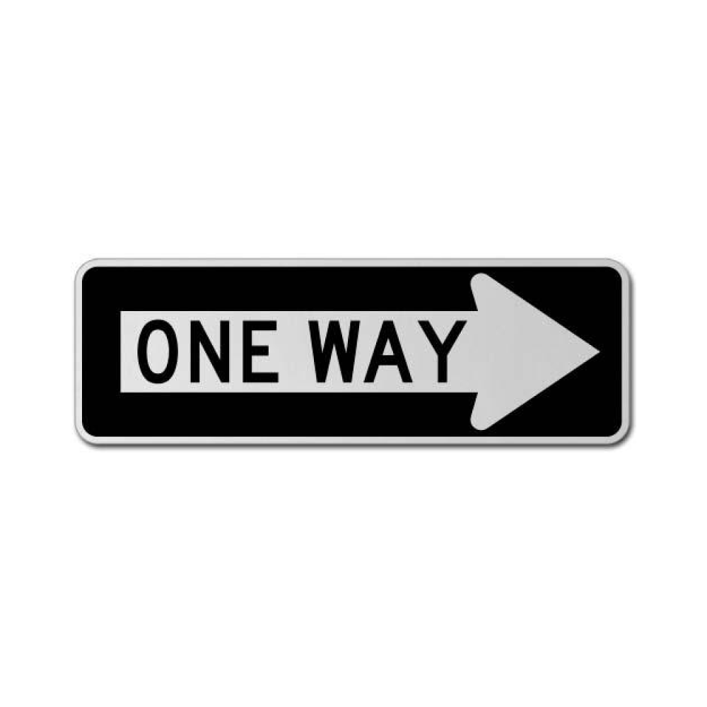 One Way Right Sign