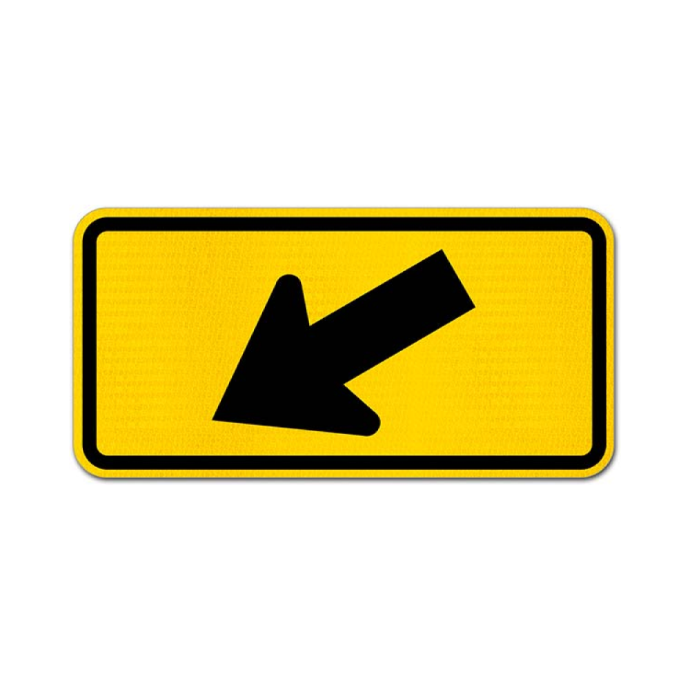 Diagonal Arrow Left Sign