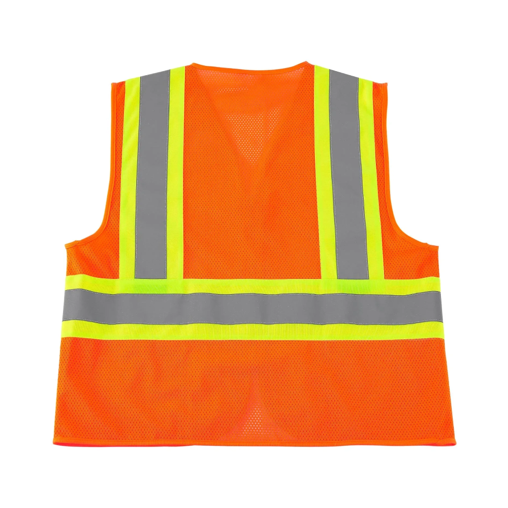 Class 2 Hi-Vis Safety Vest, 2 Pockets, Two-Tone, Mesh