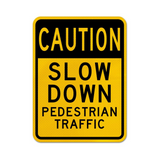 Caution Slow Down Sign