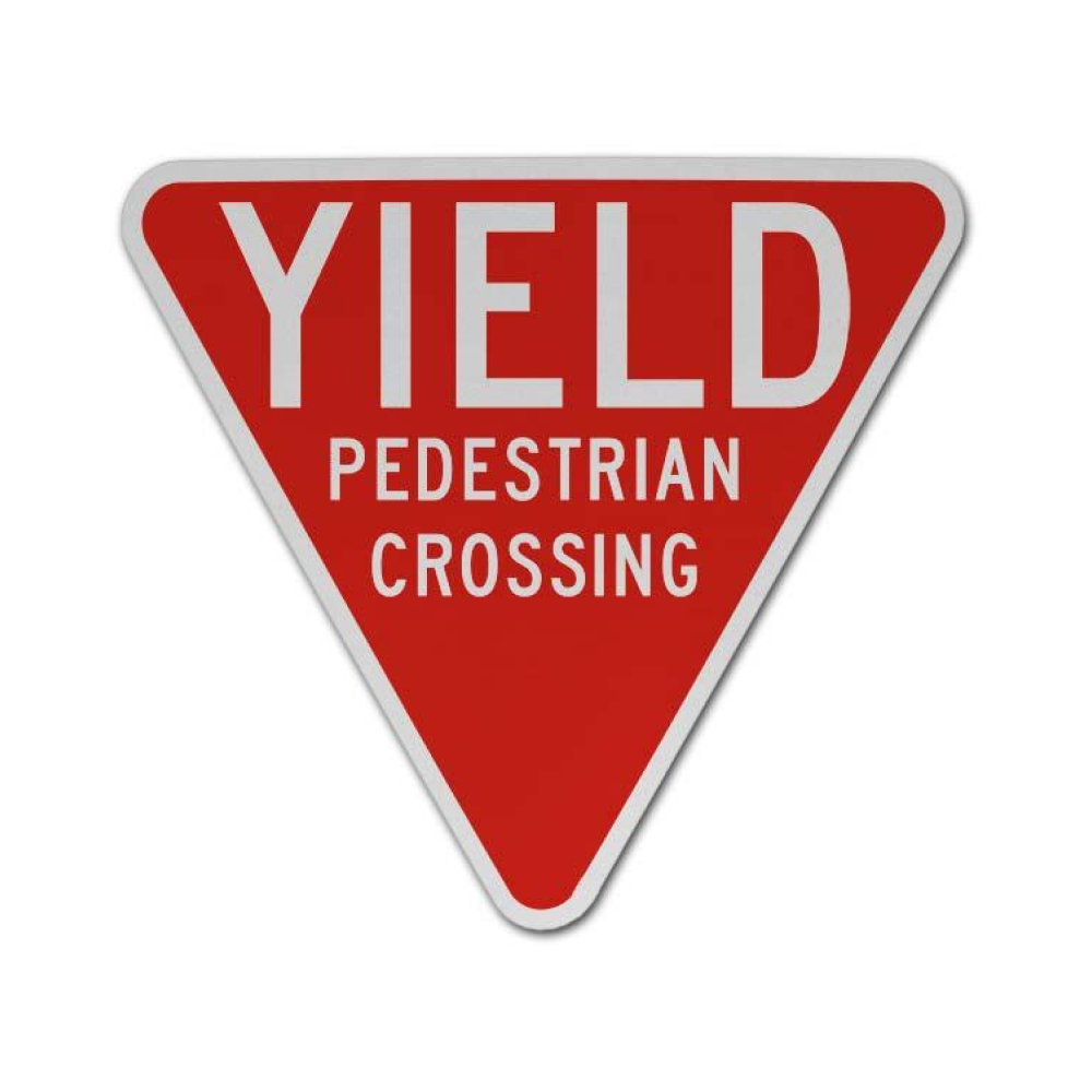 Yield Pedestrian Crossing Sign