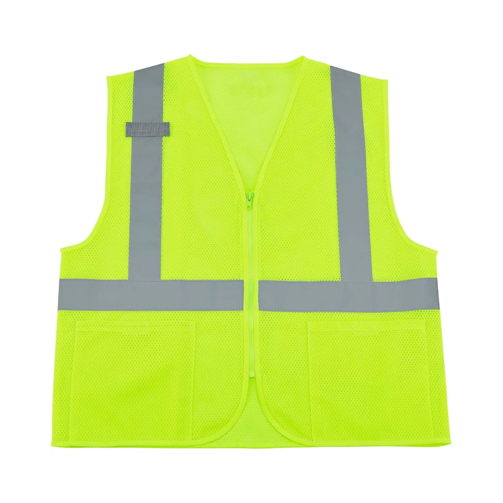 Class 2 Hi-Vis Safety Vest, 2 Pockets, Mesh