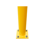 Yellow Steel Bollard with Square Base