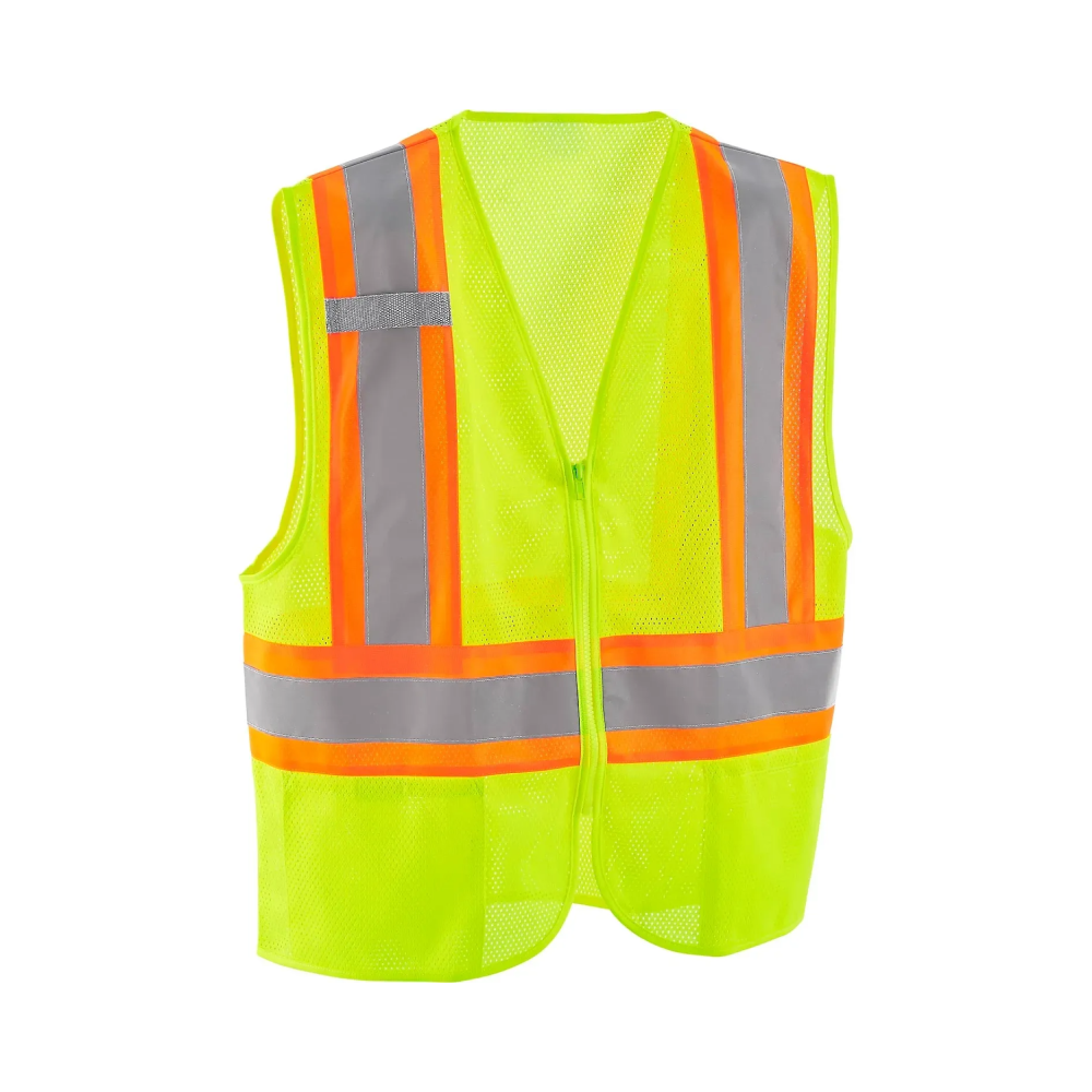 Class 2 Hi-Vis Safety Vest, 2 Pockets, Two-Tone, Mesh