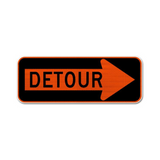 Detour Right Arrow Sign