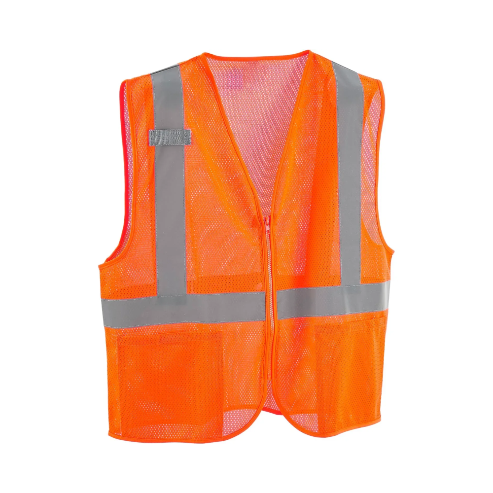 Class 2 Hi-Vis Safety Vest, 2 Pockets, Mesh