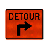 Detour Right Turn Sign
