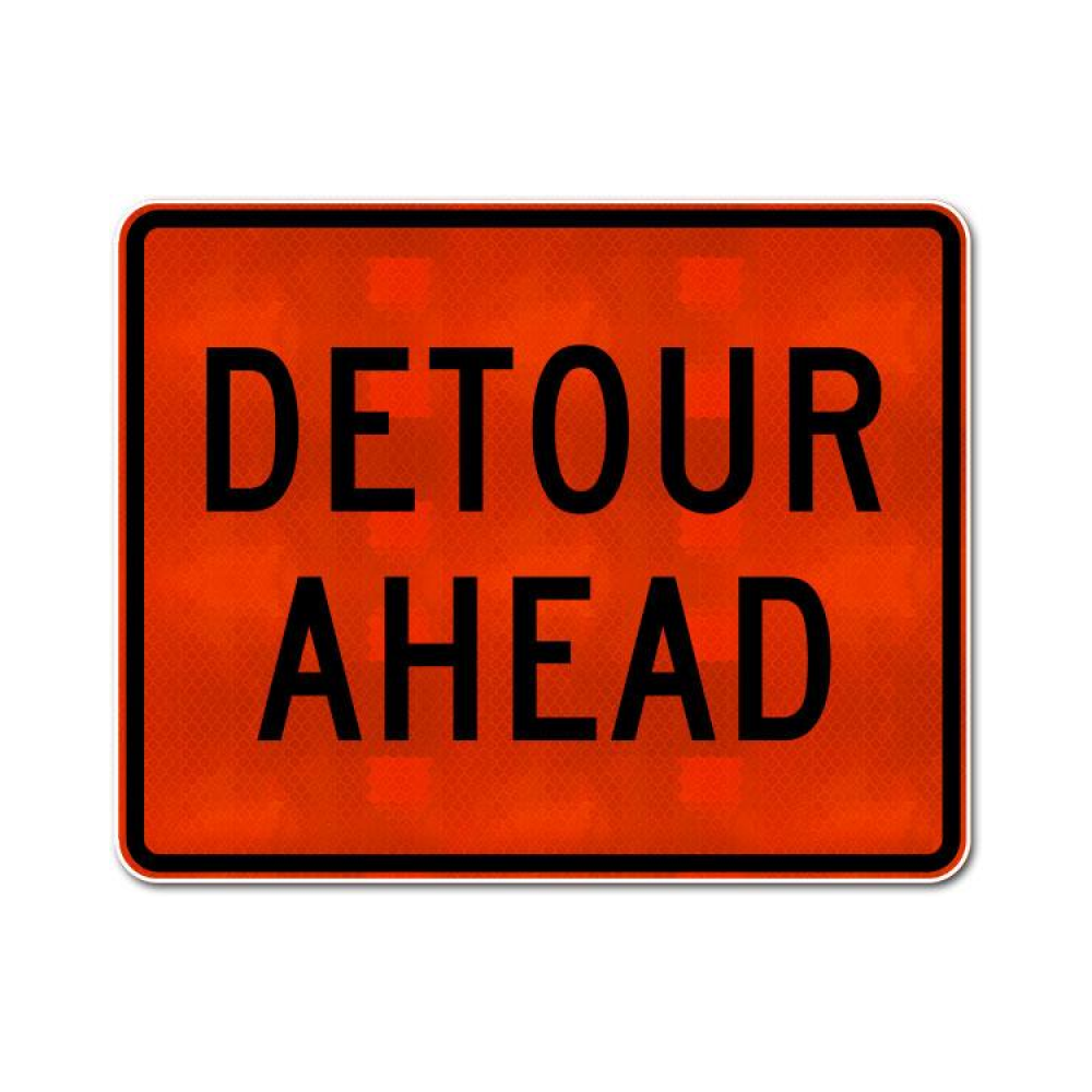 Detour Ahead Sign
