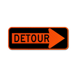 Detour Right Arrow Sign