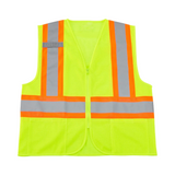 Class 2 Hi-Vis Safety Vest, 2 Pockets, Two-Tone, Mesh