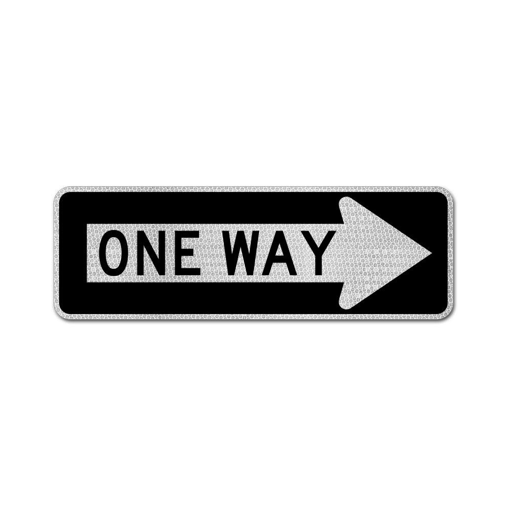 One Way Right Sign