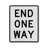 End One Way Sign