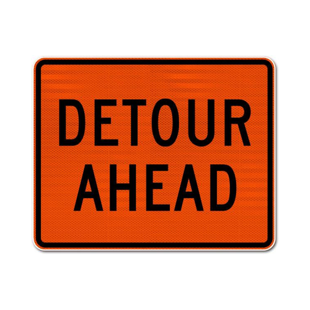 Detour Ahead Sign