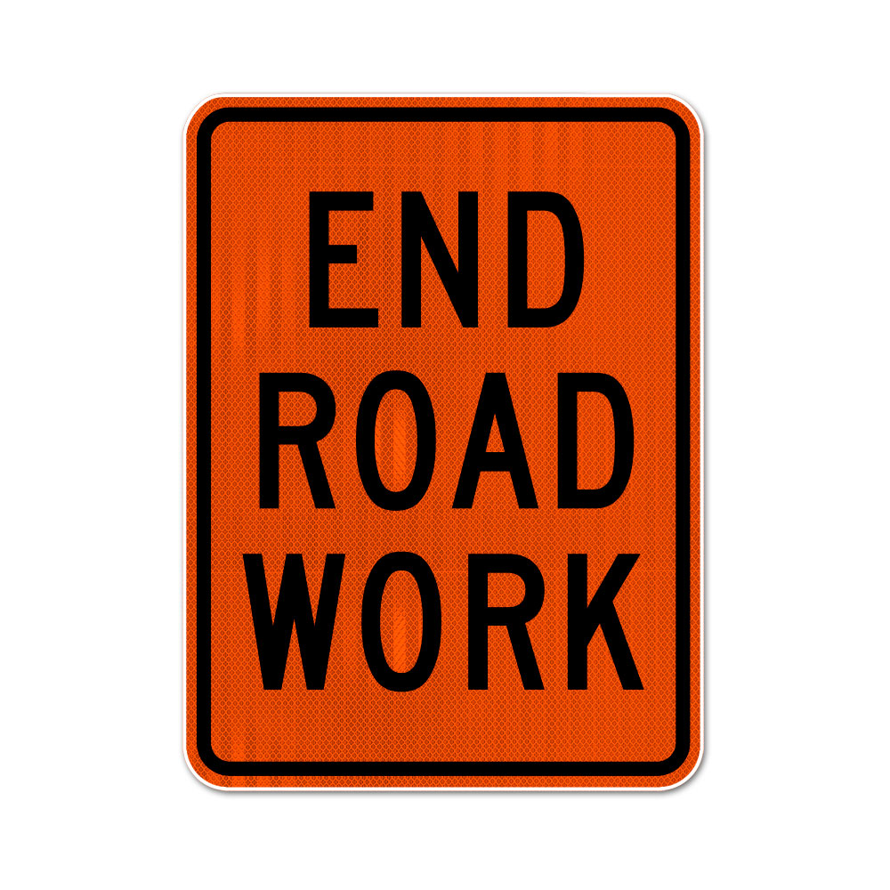 End Road Work Sign