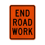 End Road Work Sign