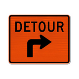 Detour Right Turn Sign