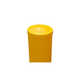 Yellow Steel Bollard with Square Base