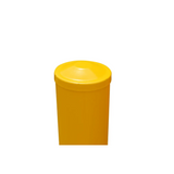 Yellow Steel Bollard with Round Base