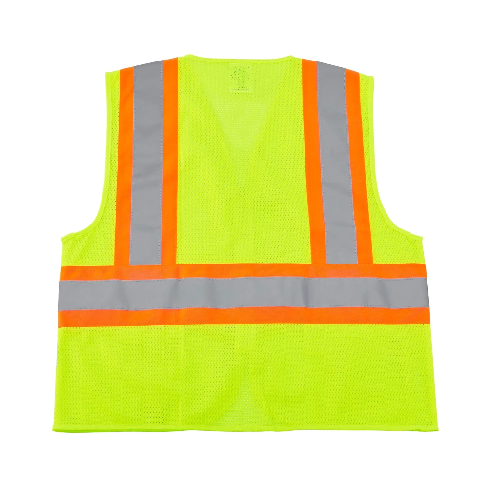 Class 2 Hi-Vis Safety Vest, 2 Pockets, Two-Tone, Mesh