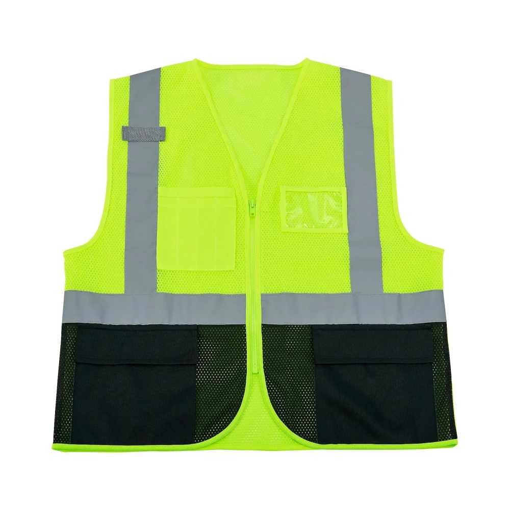 Class 2 Hi-Vis Safety Vest, 3 Pockets, Mesh