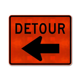 Detour Sign (Left Arrow)