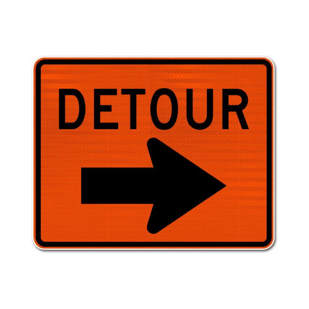Detour Sign (Right Arrow)
