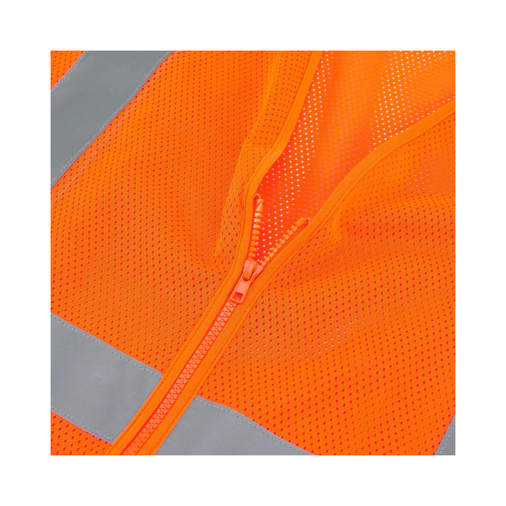 Class 2 Hi-Vis Safety Vest, 2 Pockets, Mesh