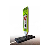 School Yield To Pedestrians In-Street Sign with Portable Base