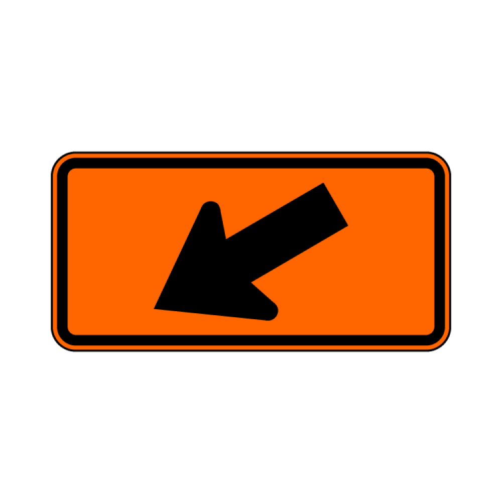 Diagonal Arrow Left Sign